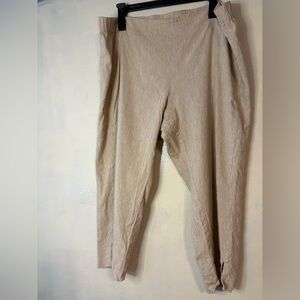 J.Jill linen stretch Capri pants size XL boho professional career breathable